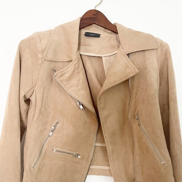VICI Market Suede Moto Jacket Sand Small S - Picture 6 of 14
